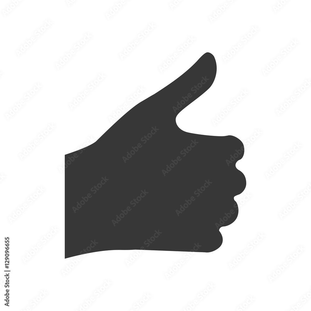 hand silhouette icon image vector illustration design 