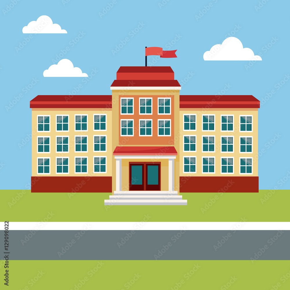 building school back education place vector illustration eps 10