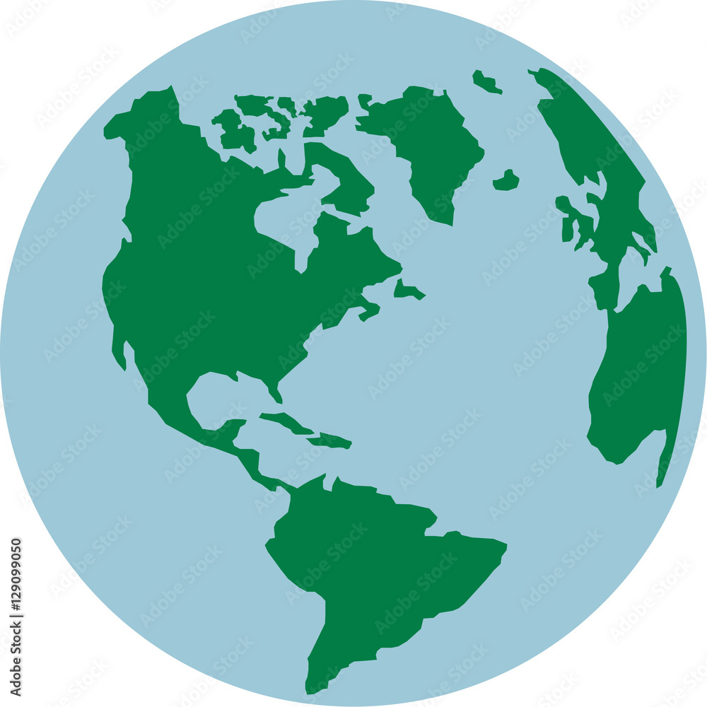 Fototapeta premium Globe world with american continents