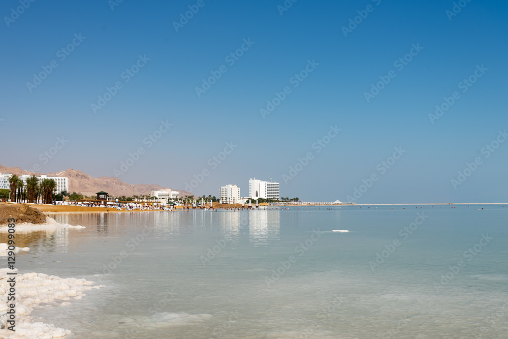 Salty Dead sea, Israel.