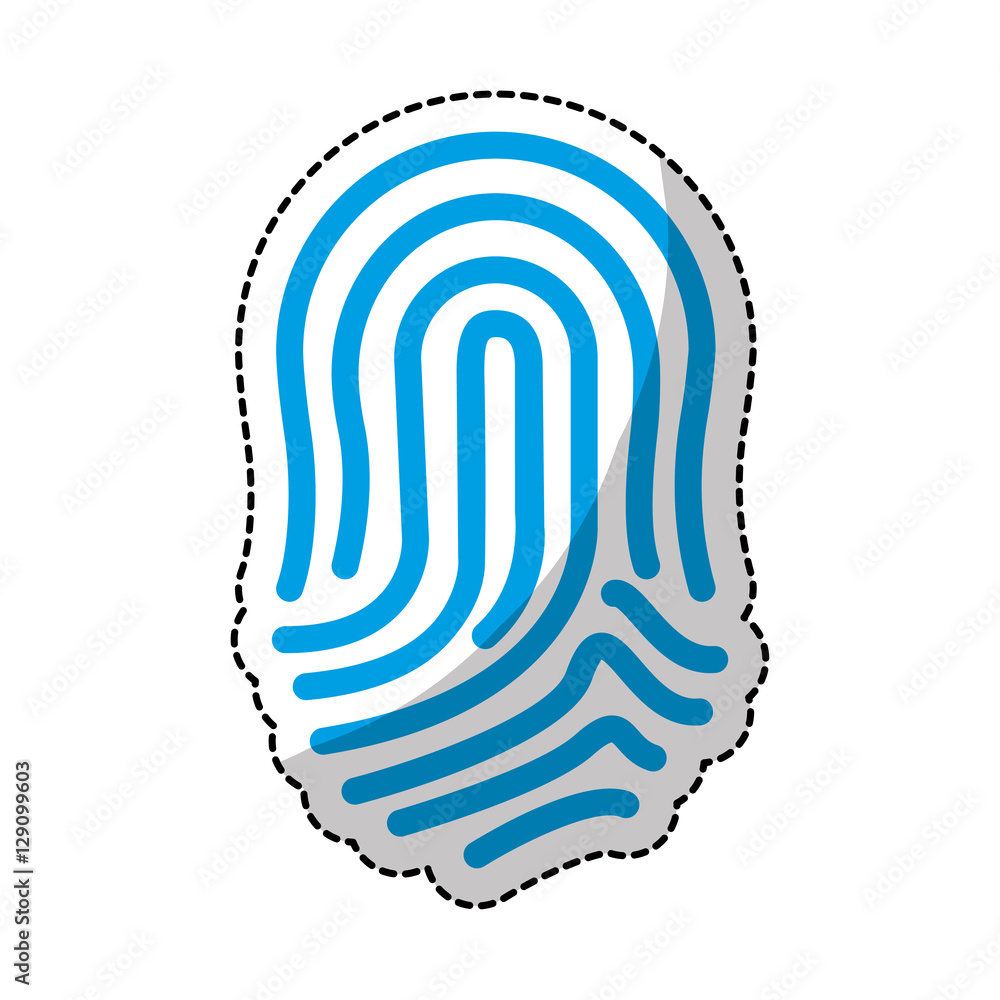 fingerprint blue icon image vector illustration design fingerprint blue icon image vector illustration design