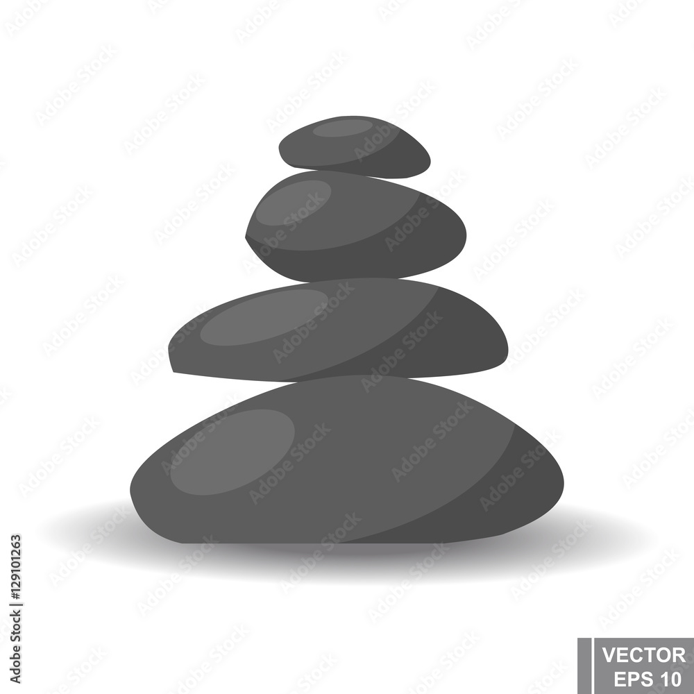 Cartoon relaxation gray stones. Spa. Recreation. health Cartoon relaxation gray stones. Spa. Recreation. health