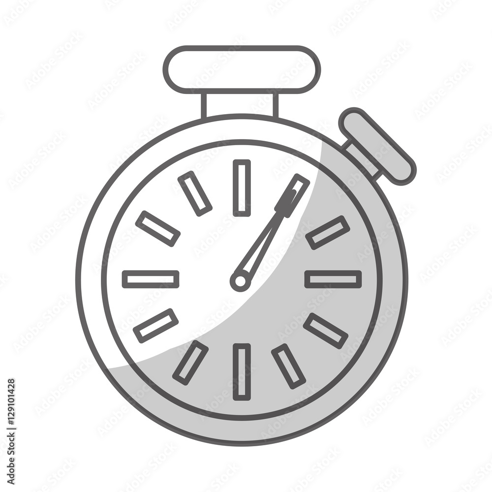 chronometer time device icon over white background. vector illustration chronometer time device icon over white background. vector illustration