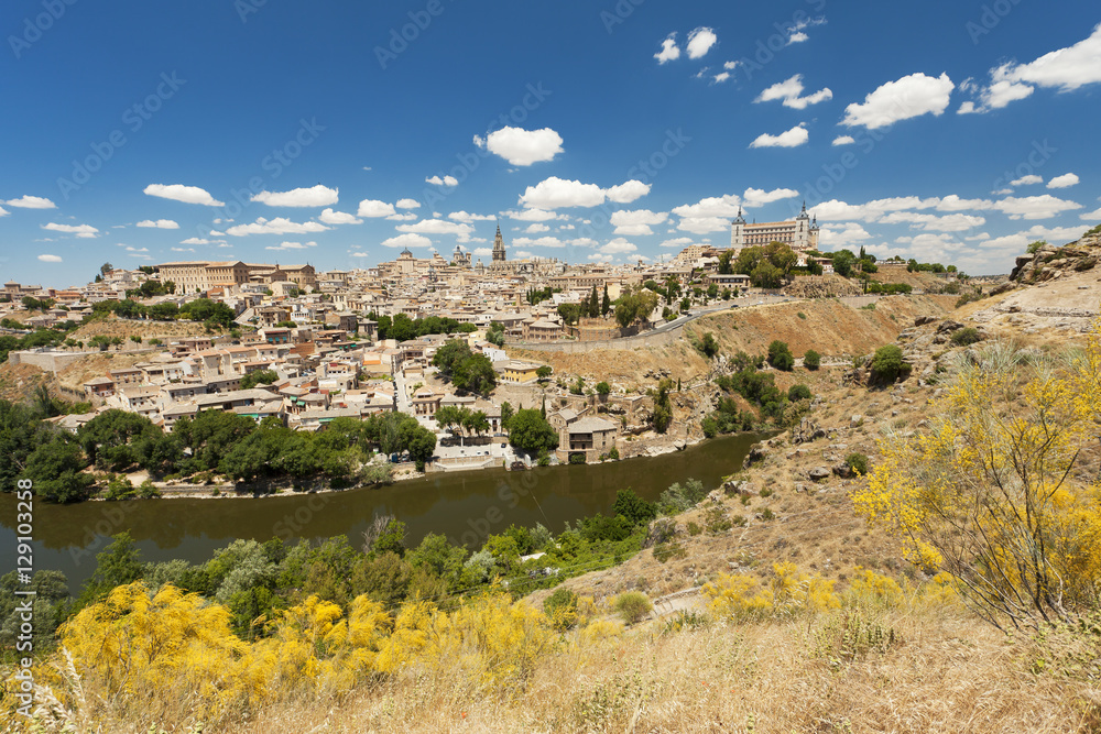 Toledo and the picturesque countryside surrounding it around the Tajo River 