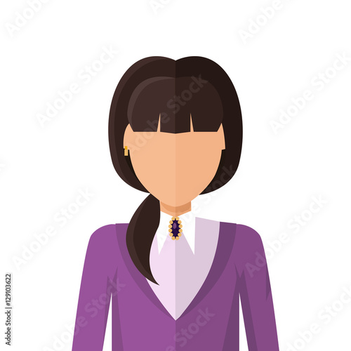 Woman Character Avatar Vector in Flat Design.