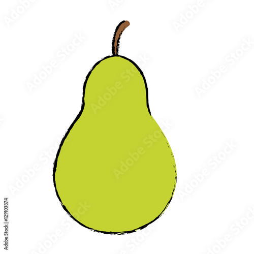 pear fruit icon image vector illustration design 