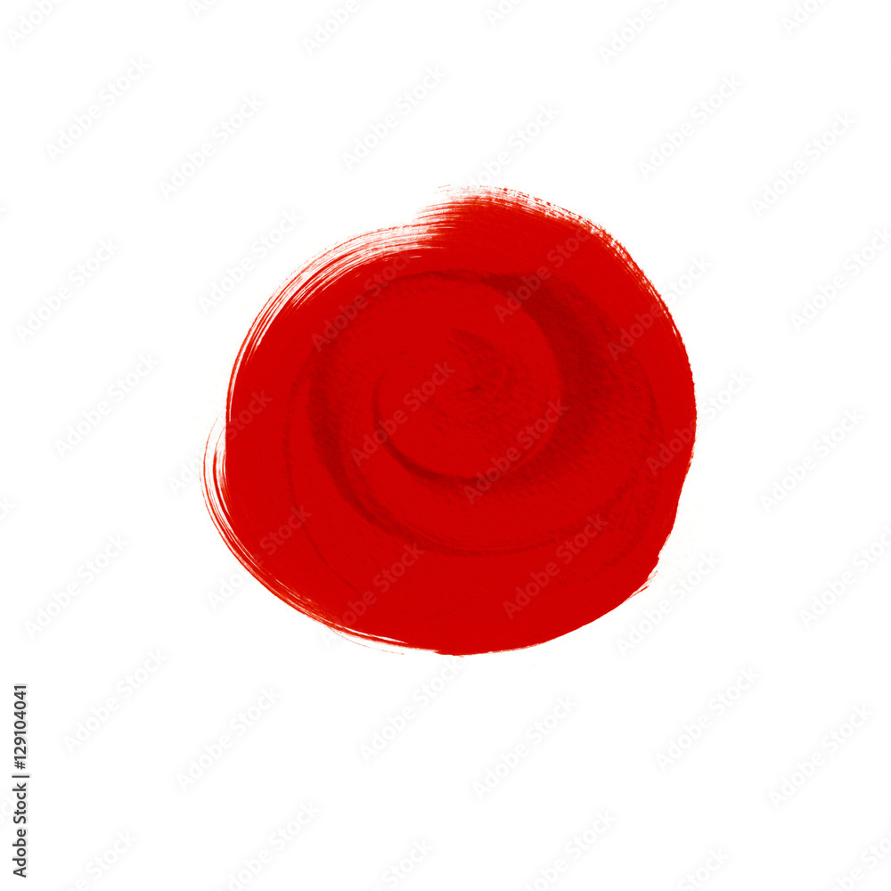Red circle background for Christmas or event. Abstract red acrylic watercolor hand paint isolated on white background. Detail or closeup brush stroke pattern. Red circle background for Christmas or event. Abstract red acrylic watercolor hand paint isolated on white background. Detail or closeup brush stroke pattern.