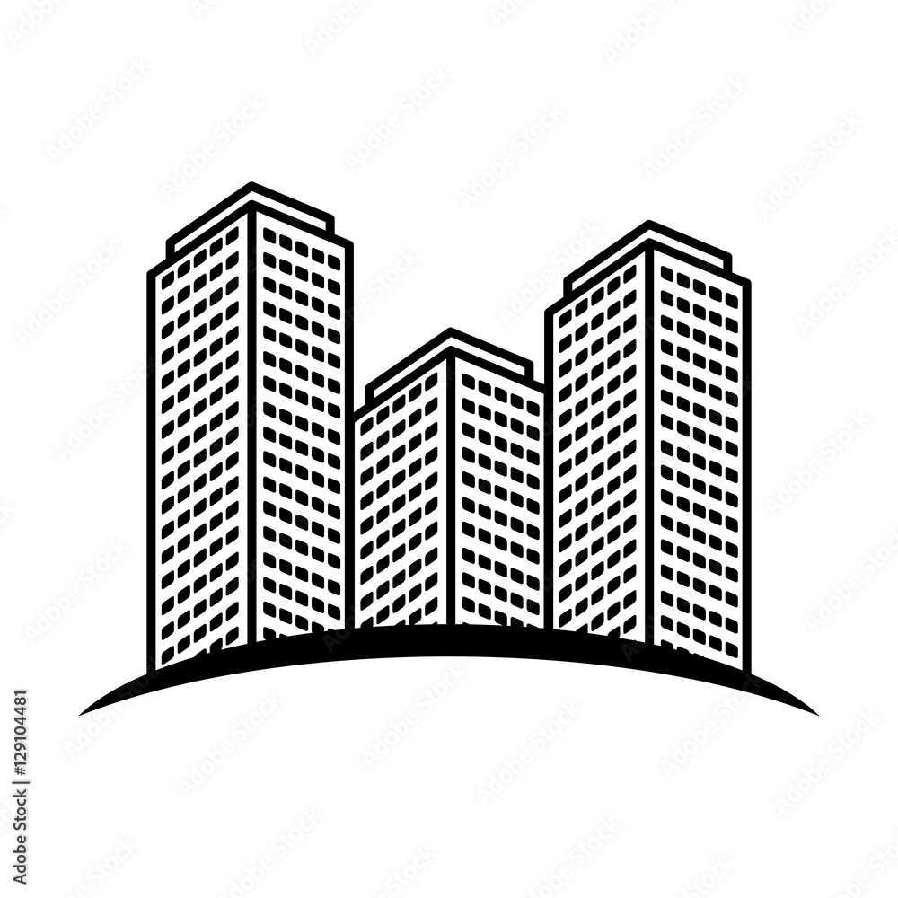 city building icon image vector illustration design 