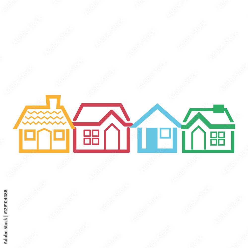 house line icon image vector illustration design 