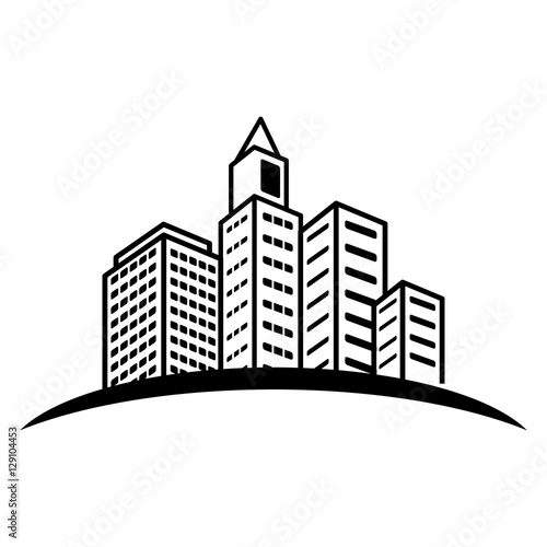 city building icon image vector illustration design 