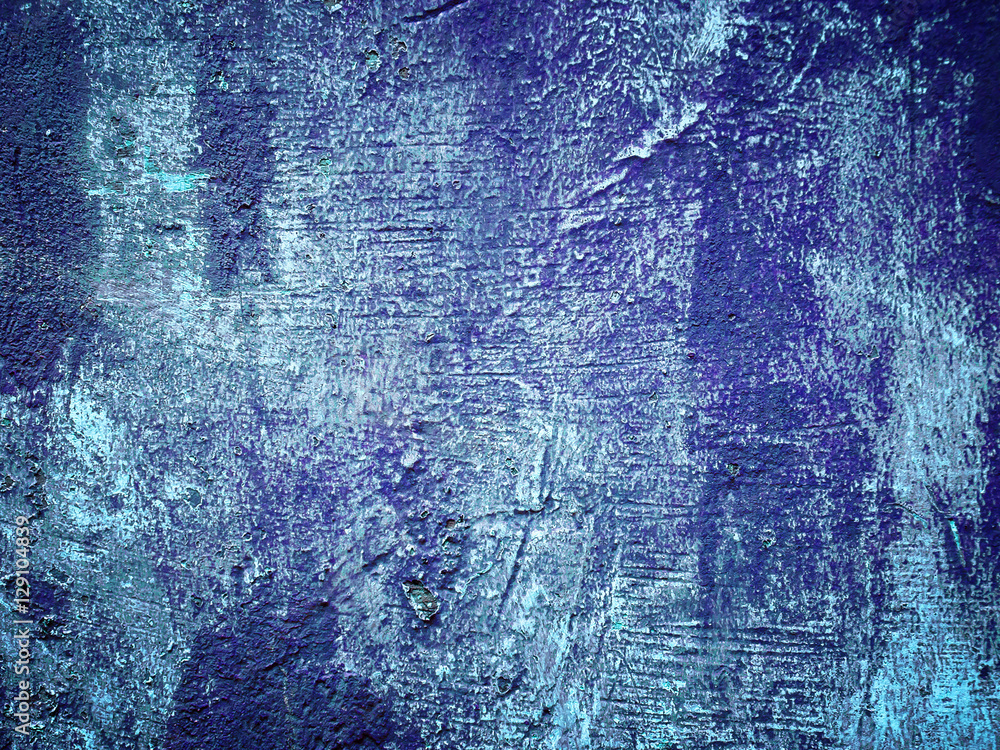 dirty cracked blue wall texture background