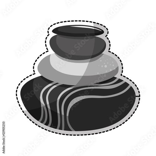 stones for relaxation icon over white background. natural spa center design. vector illustration