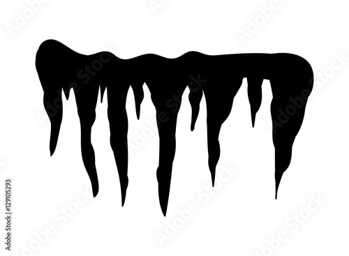 Icicles, snow cap, drift silhouette vector symbol icon design.
