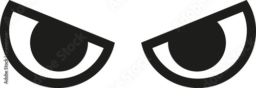 Angry cartoon eyes
