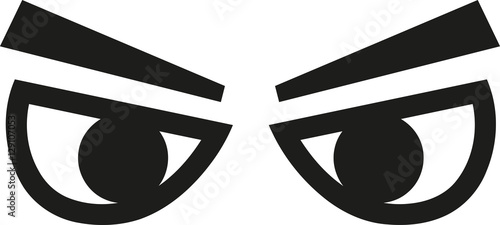 Eyes angry look
