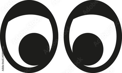 Cartoon eyes with eyelid