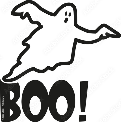 Ghost with boo word