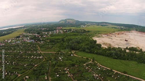 Aerial view over Shahtau mountain photo