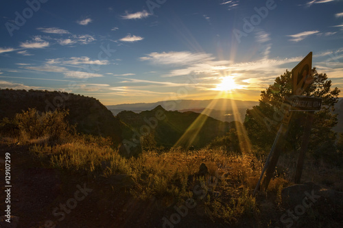 Top of Schnelby Hill at Sunset photo