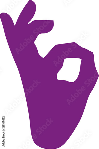 Icon of hand with ok sign