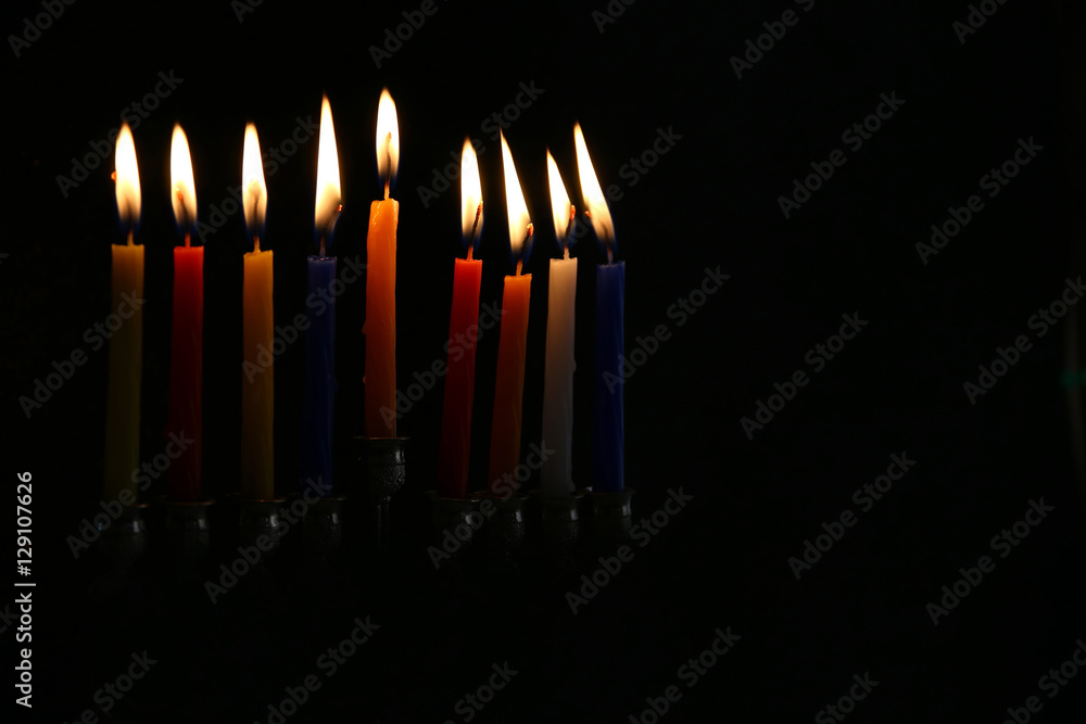 Low key Image of jewish holiday Hanukkah background Low key Image of jewish holiday Hanukkah background