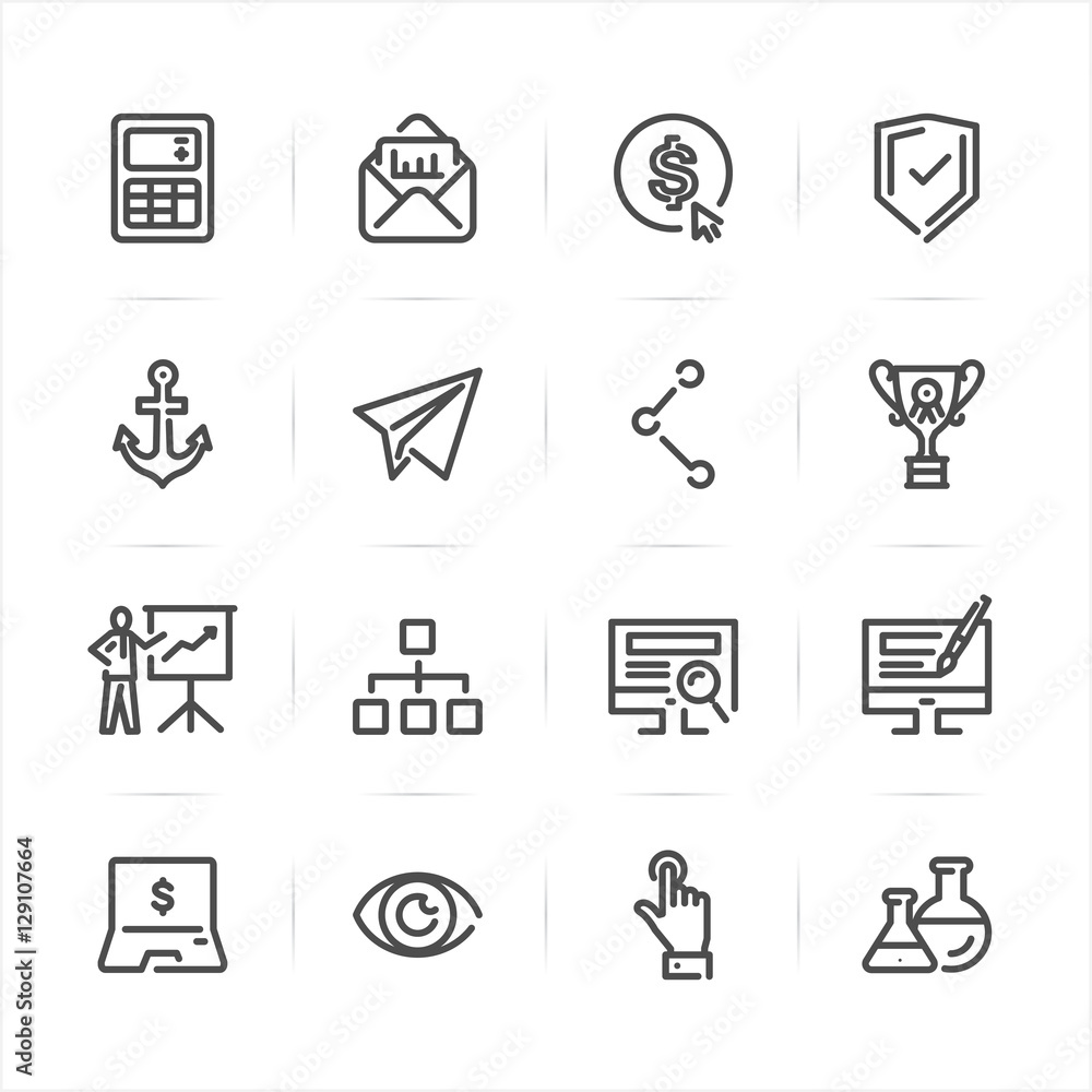 Fototapeta premium SEO and Internet icons with White Background 