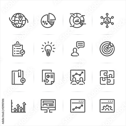 SEO and Development icons with White Background