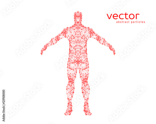 Abstract vector illustration of  man.