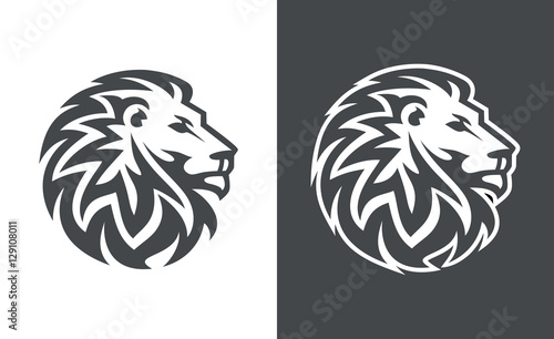 lion head vector logo design, abstract lion logo, tiger logo