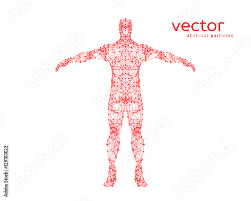 Abstract vector illustration of  man.