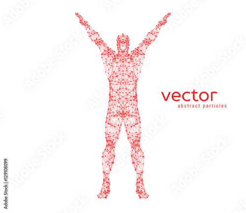 Abstract vector illustration of  man.