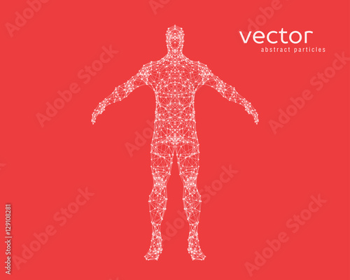 Abstract vector illustration of  man.
