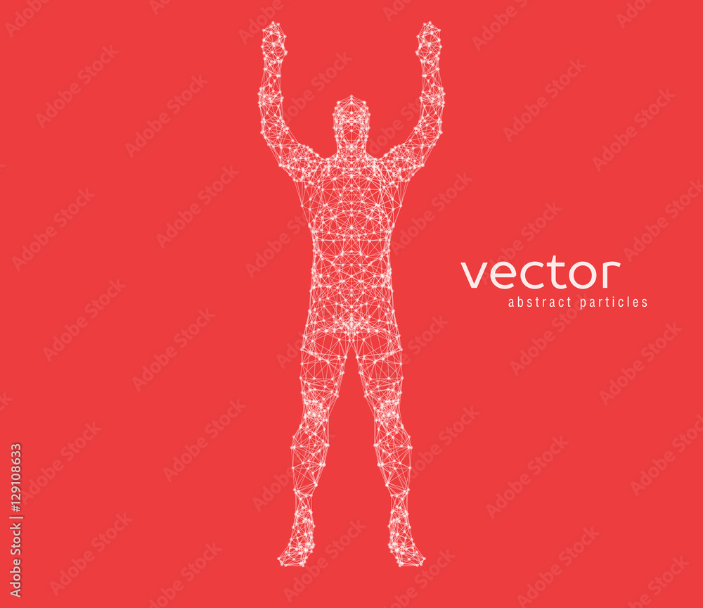 Abstract vector illustration of man. Abstract vector illustration of man.