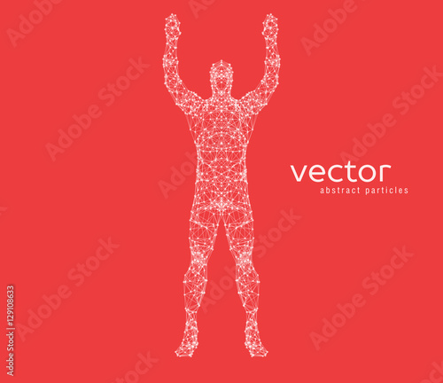 Abstract vector illustration of  man.