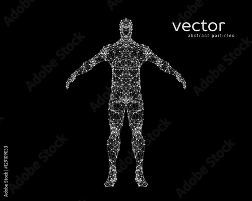 Fototapeta Naklejka Na Ścianę i Meble -  Abstract vector illustration of  man.