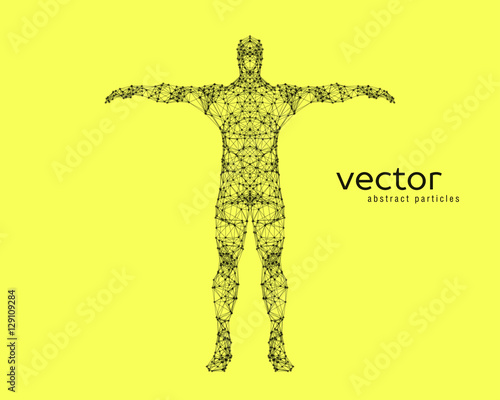 Abstract vector illustration of  man.