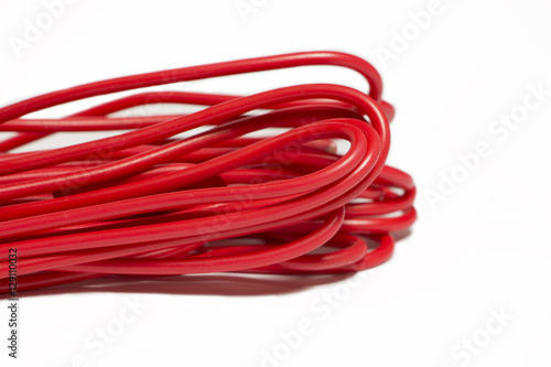 wire in red insulation
