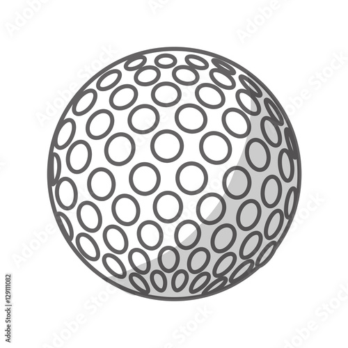 golf ball icon over white background. vector illustration