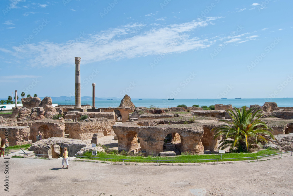 Rome therme ruins Tunisia Carthage Africa