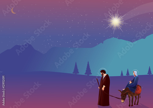 Christmas nativity scene of baby Jesus 