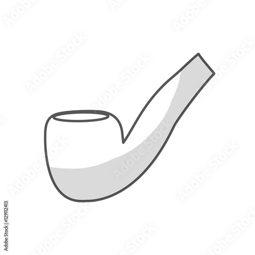 smoking pipe icon image vector illustration design