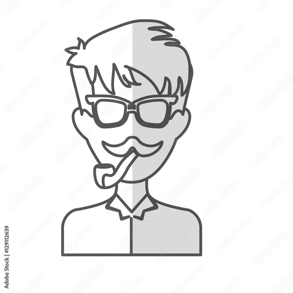 hipster man icon image vector illustration design 