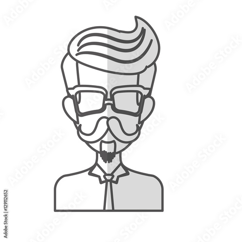 hipster man icon image vector illustration design 