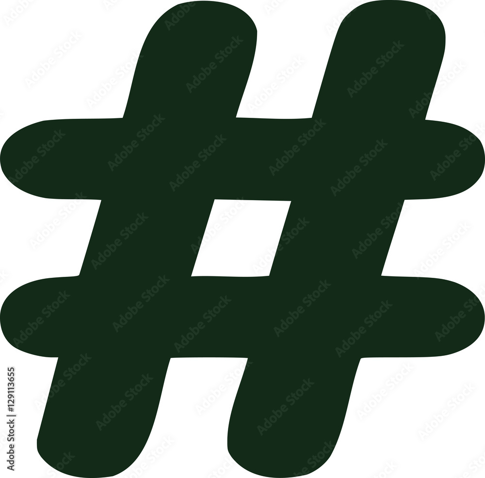 Obraz premium Hash icon