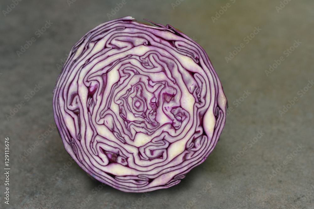 Red cabbage isolated on black Red cabbage isolated on black