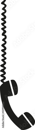 Hanging telephone receiver