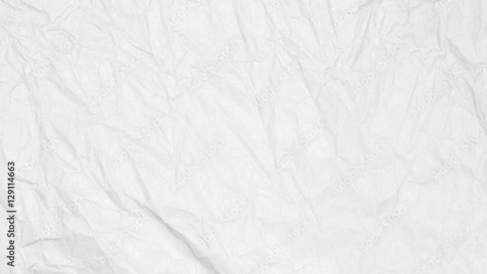 Fototapeta premium Recycled crumpled white paper texture or paper background for design with copy space for text or image.