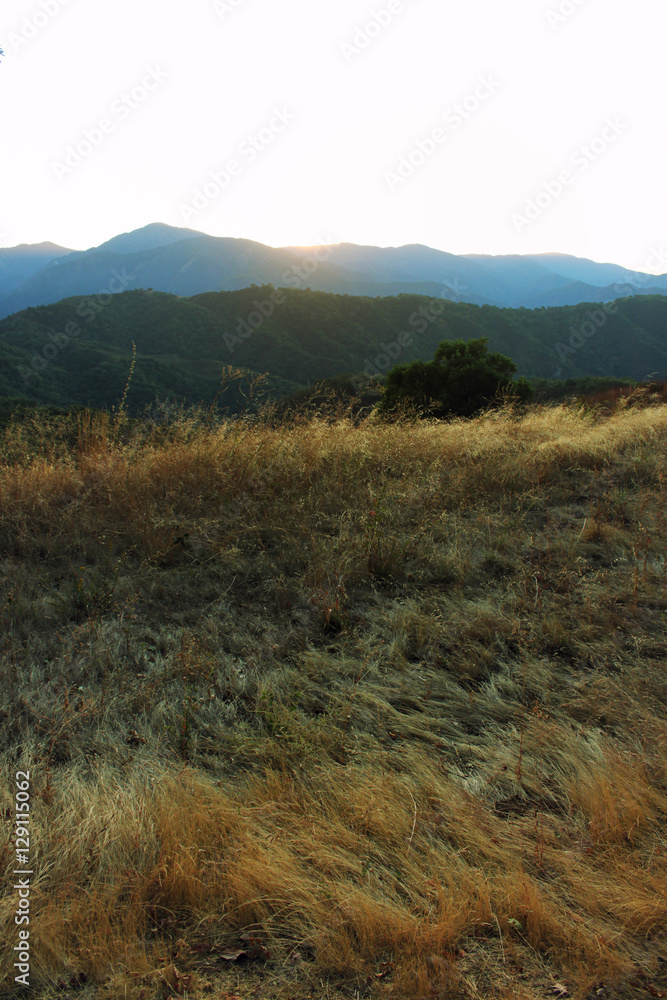 Sunset in the Los Padres National Forest..