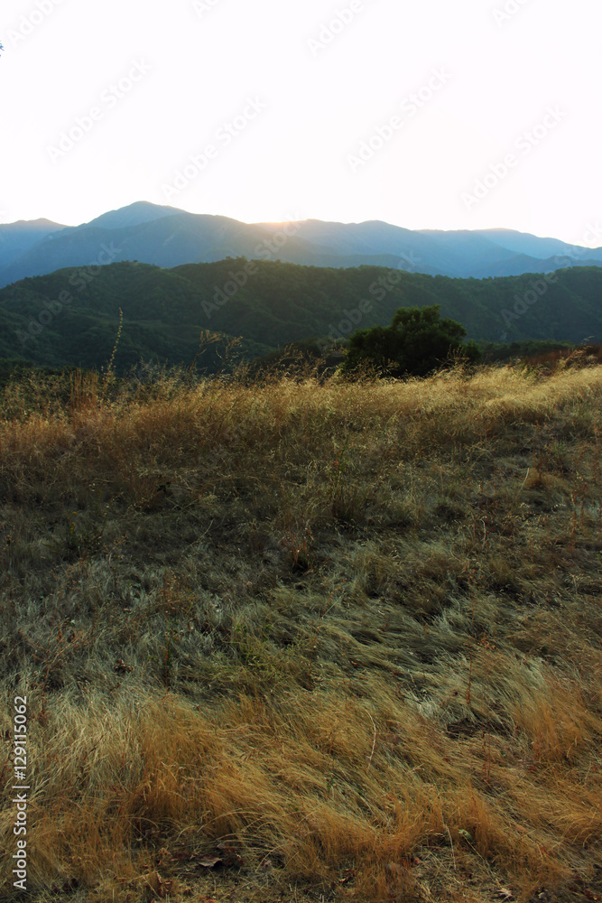 Obraz premium Sunset in the Los Padres National Forest..