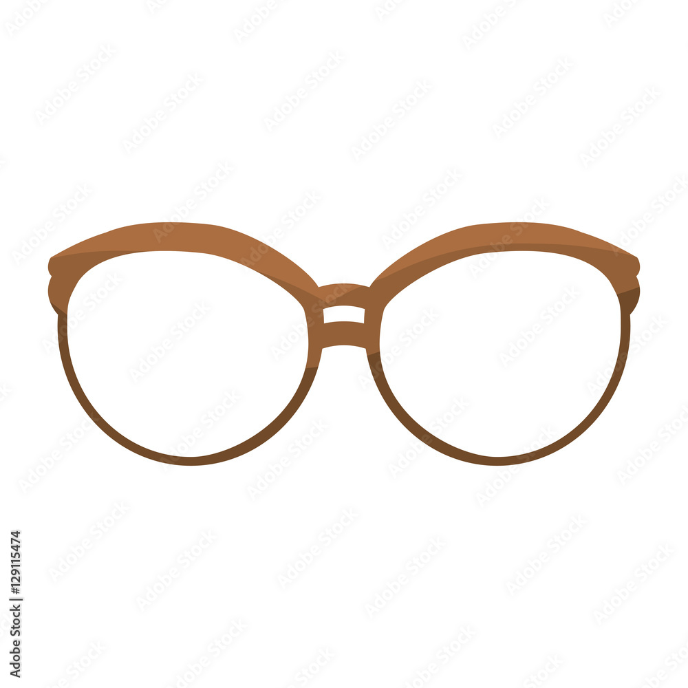 Fototapeta premium fashion glasses accessory icon over white background. hipster style design. vector illustration